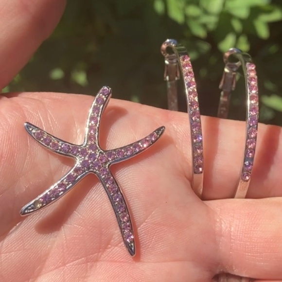 Starfish Pink Pendant & Earrings - Picture 5 of 5